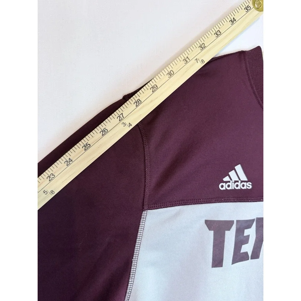 ADIDAS Climalite Licensed TEXAS A&M Colorblock Stretch Knit Shirt ADULT XL